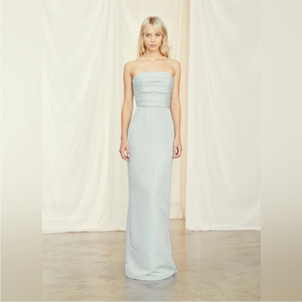 Amsale Sonia dress in ice blue